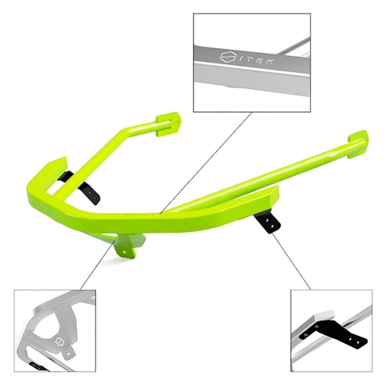 ITEK Polaris Front Bumper Front - Aluminum - Fits Polaris - 335152 ITEK Polaris Front Bumper Front - Aluminum - Fits Polaris - 335152