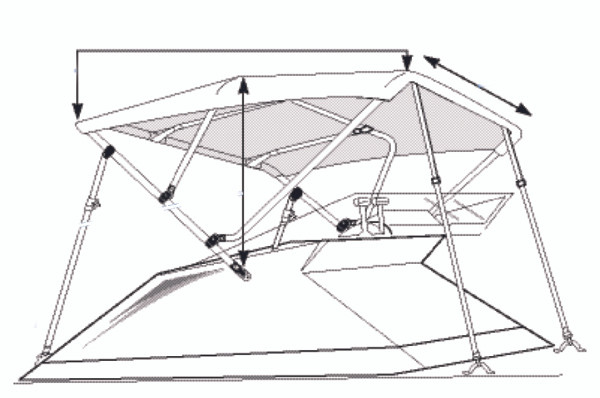Taylor Made Boat Top Poles - 705513