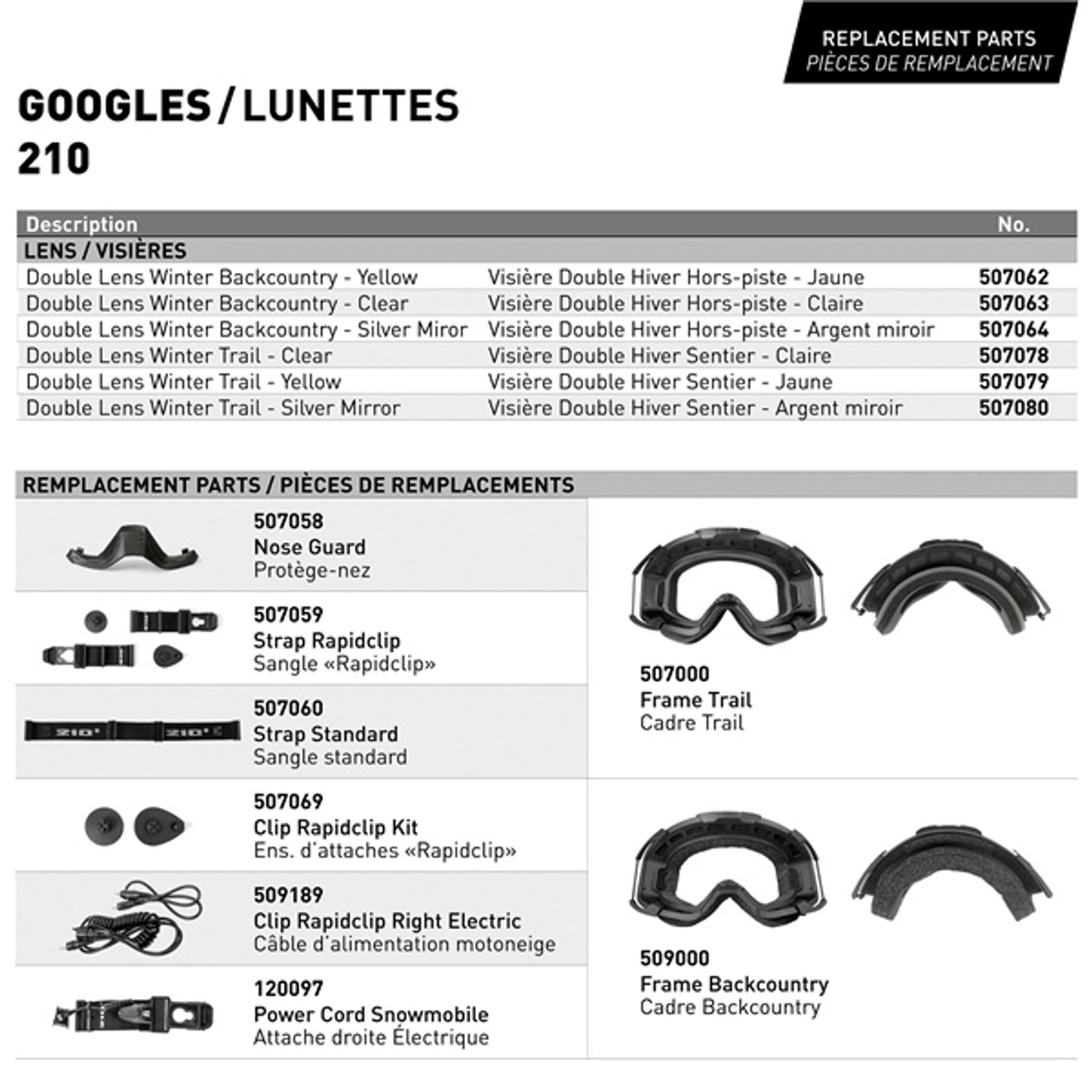 CKX 210° Goggles with Controlled Ventilation for Backcountry Matte Black - 508106