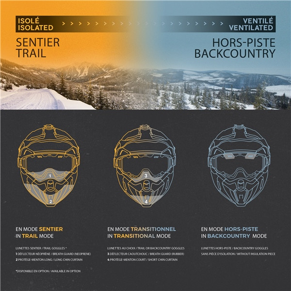 CKX Titan Air Flow Carbon Helmet - Backcountry Solid - 210° Goggle Included - XS - 509901