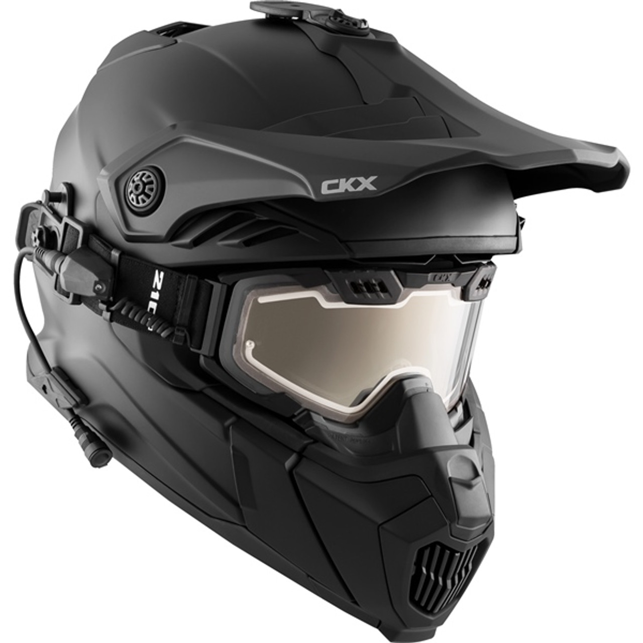 CKX Titan Air Flow Electric Combo Helmet - Backcountry Solid - 210° Goggle Included - XS - 512631