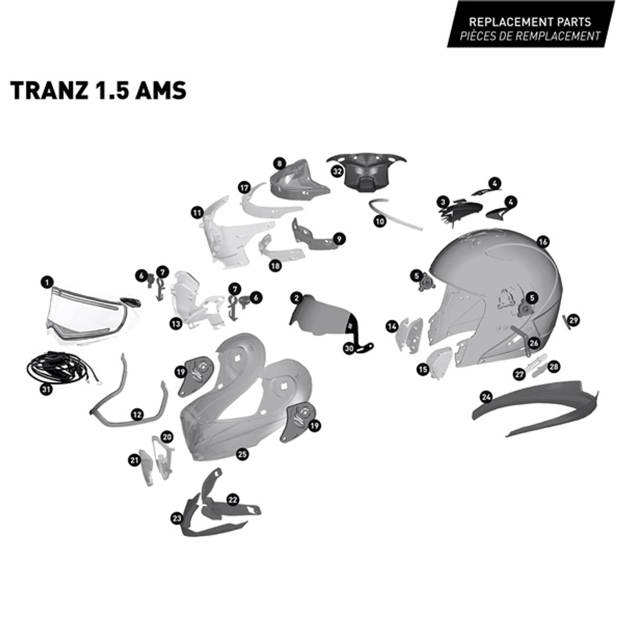 CKX Tranz 1.5 AMS Modular Helmet Cyber - 2XL - 516346