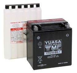 Yuasa Battery Maintenance Free AGM YTX16-BS-1 - 010200