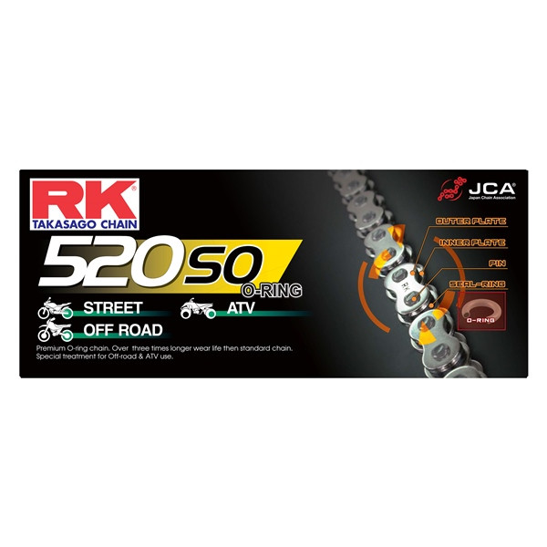 RK EXCEL Chain - 520SO Road & Off-Road O'ring Chain - 017677