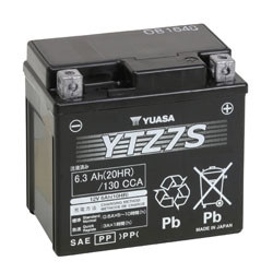 Yuasa Battery Maintenance Free AGM Factory Activated YTZ7S - 010220