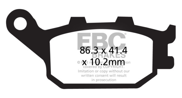 EBC  V-Pad Brake Pad Organic - Rear Right, Rear left - 207574