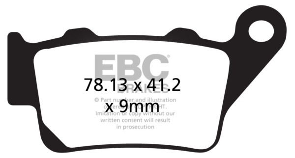 EBC  V-Pad Brake Pad Organic - Left, Rear Right, Rear left - 207582
