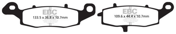 EBC  V-Pad Brake Pad Organic - Rear left - 207585