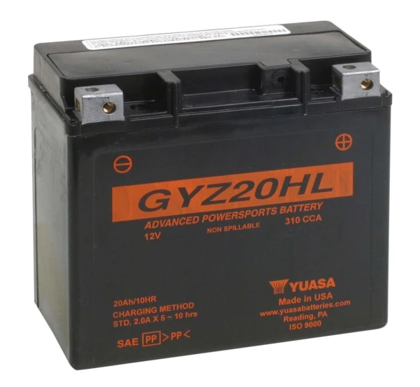 Yuasa Battery Maintenance Free AGM High Performance GYZ20HL - 010001