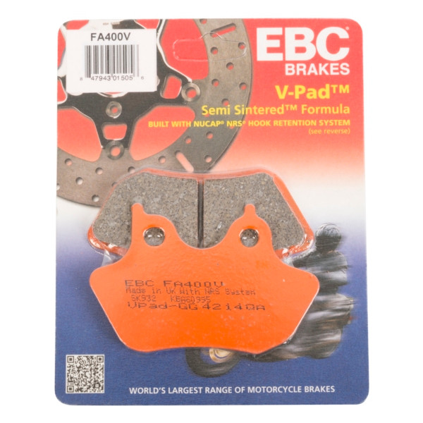 EBC  V-Pad Brake Pad Organic - Front Right, Front left, Rear Right - 207652