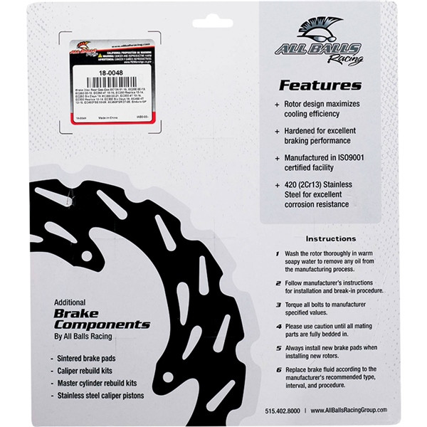 All Balls Brake Rotor GAS GAS, HUSABERG, HUSQVARNA, KTM, TRIUMPH - Rear - 337956