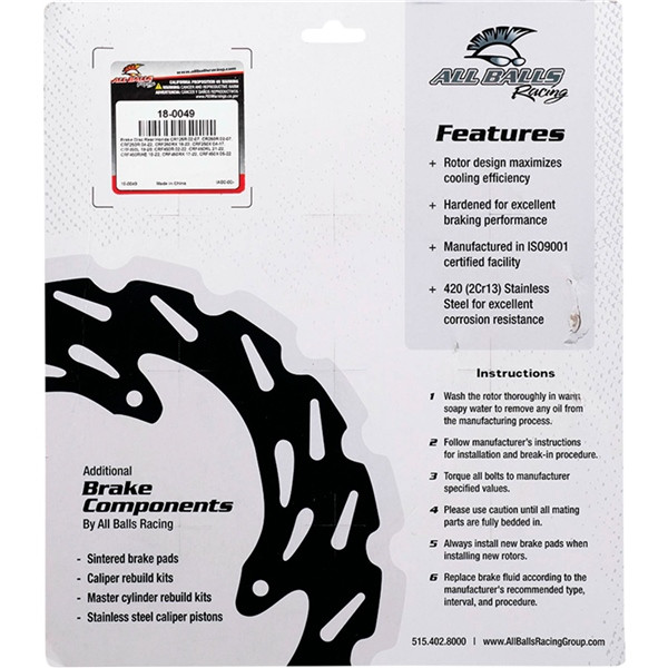 All Balls Brake Rotor HONDA - Rear - 337957