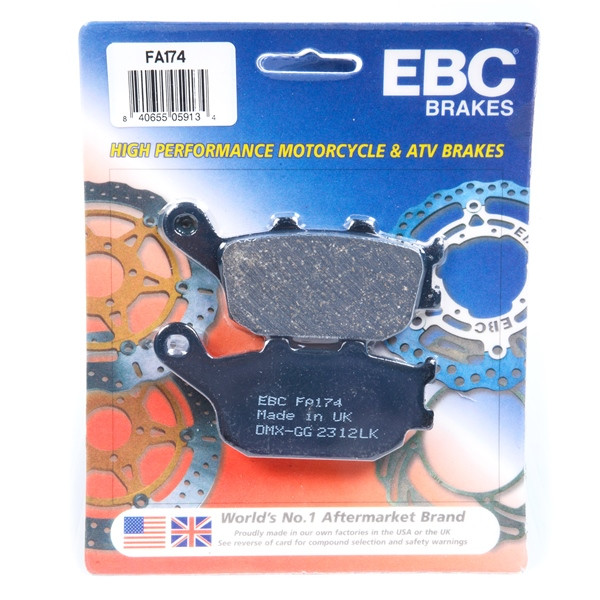 EBC  “X” Series Moto-X Sport & Enduro Brake Pad Organic - Rear Right, Rear left - 007980