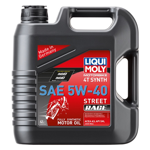 Liqui Moly Oil 4T Synthetic Street Race 5W40 - 4 L  - 153227