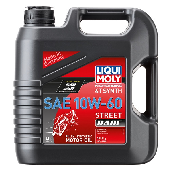 Liqui Moly Oil 4T Synthetic Street Race 10W60 - 4 L  - 153255