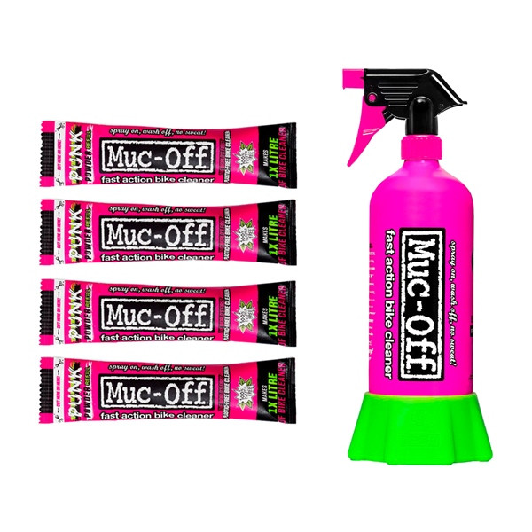 Muc-Off Punk Powder Bike Cleaner (4 Pack) + Bottle for Life 4 x 30g - 4 x 30g - 184258