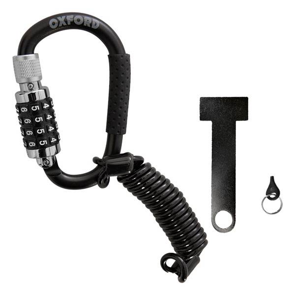 Oxford Products LidLock Combination Carabiner Helmet Lock - 372029