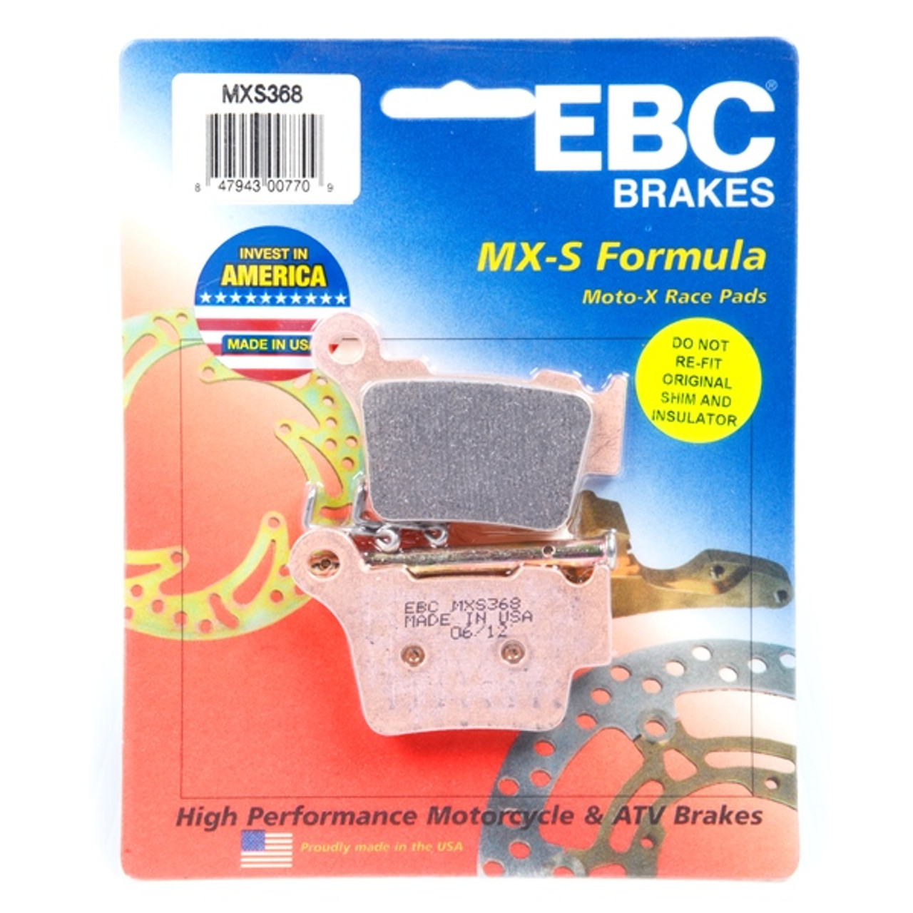 EBC  "MXS" Moto-X Race Brake Pad Sintered metal - Rear - 008580