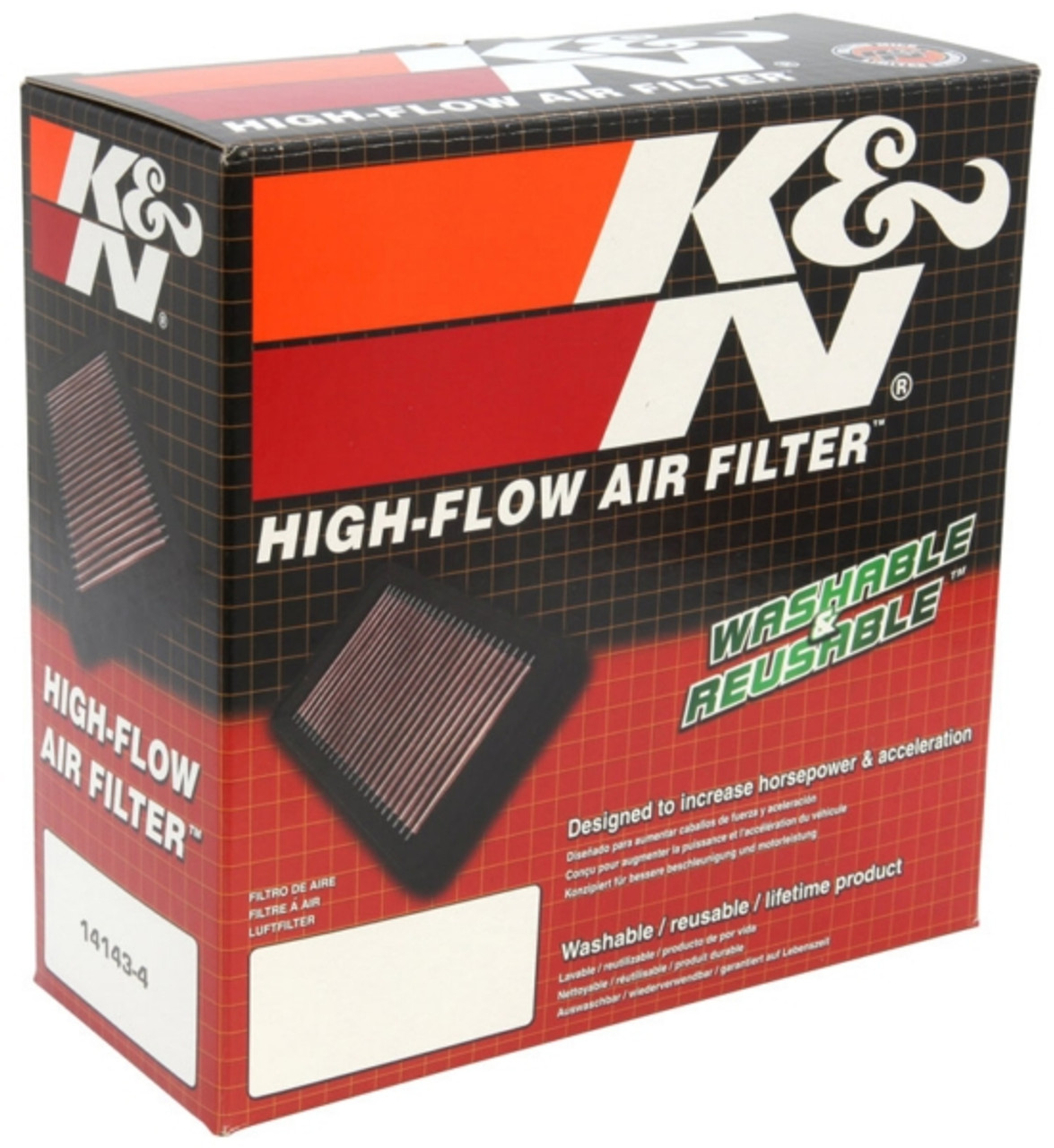 K&N High-Flow OEM Air Filter Fits Honda - 076555