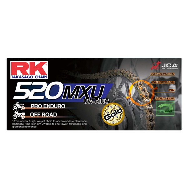 RK EXCEL Chain - GB520MXU Off-Road Chain - 004623