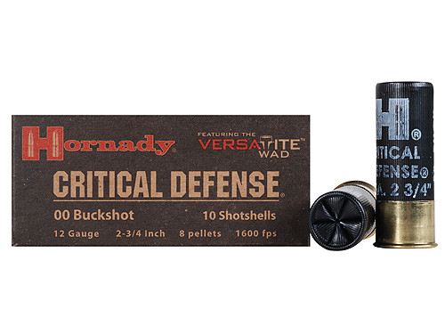 Hornady Critical Defense 12 ga 2 3/4 00 Buck 8 Pellet Box of 10