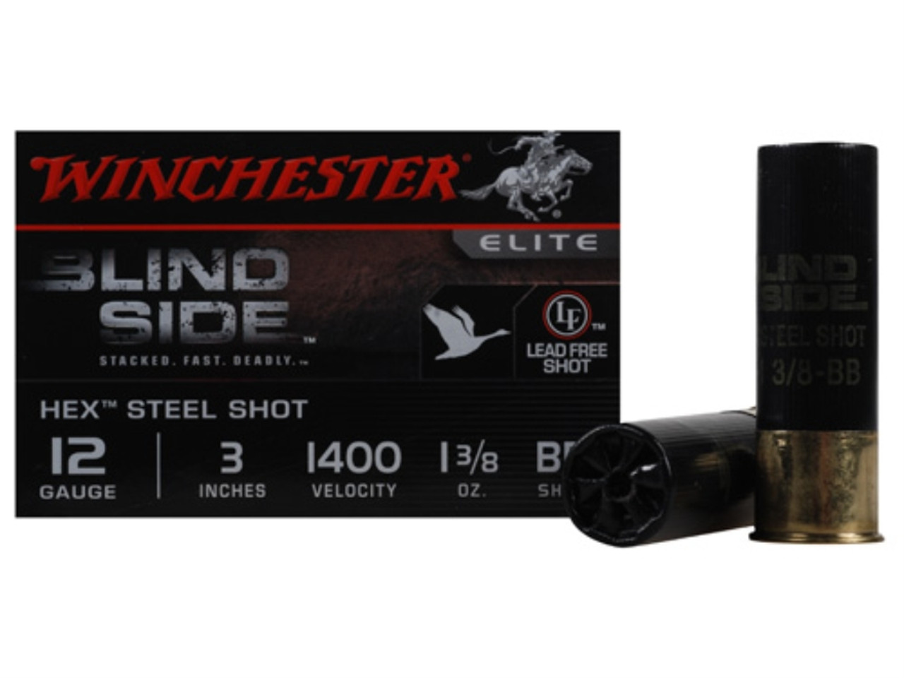 Winchester Blind Side 12ga 3" 1-3/8 oz BB Steel, Box of 25