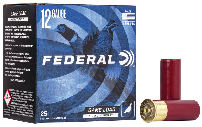 Federal Game-Shok Heavy Field 12g Ga,  2 3/4", 1 1/8 oz, #4 Lead, 25 Rnds