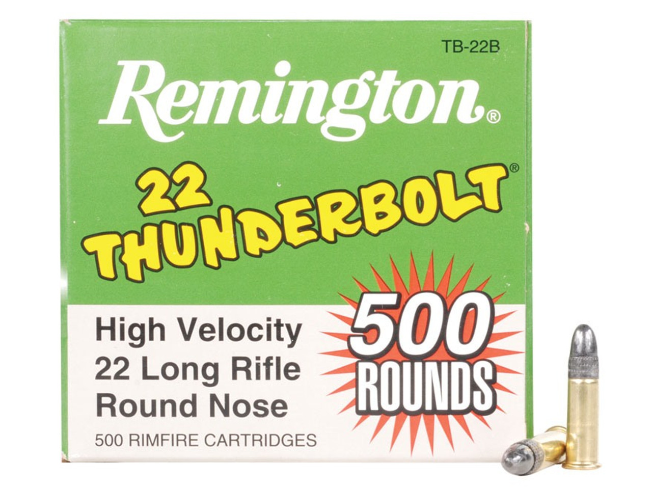 Remington Thunderbolt HV 22LR, 40 Gr, LRN, 500 Rounds, Bulk