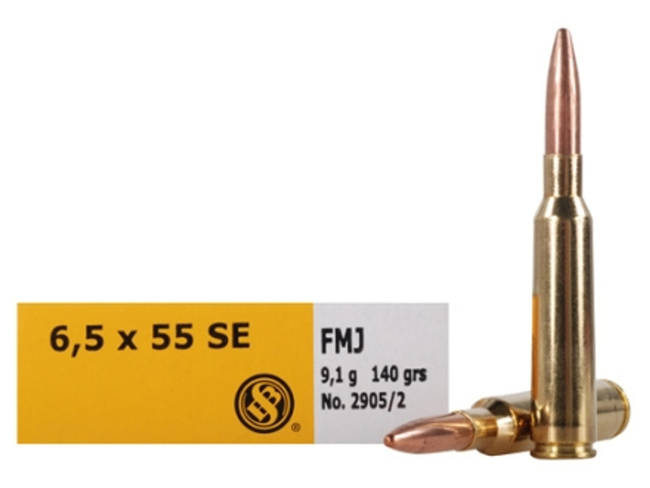 Sellier and Bellot 6.5x55 SE 140gr FMJ, 20 Rounds