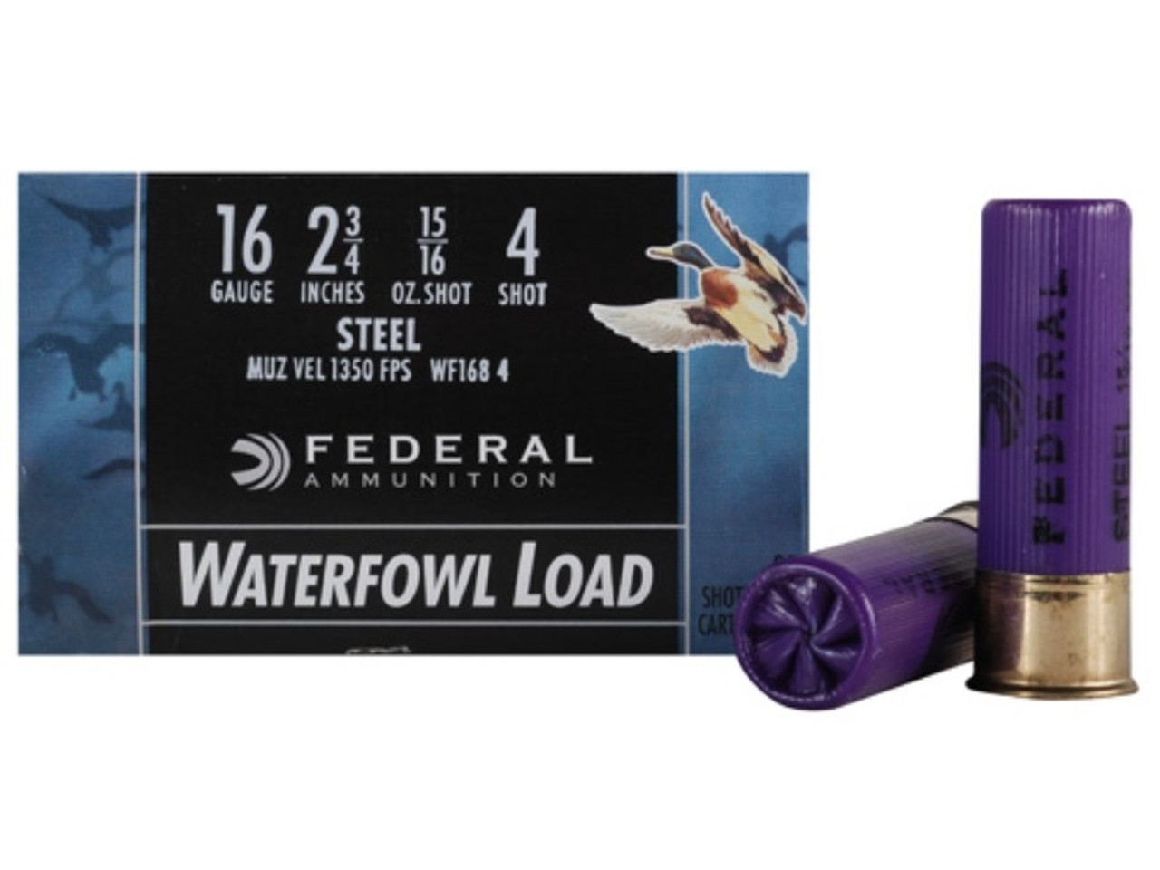 Federal Speed Shok 16 ga 2 3/4" #4 Steel, 15/16oz Box of 25