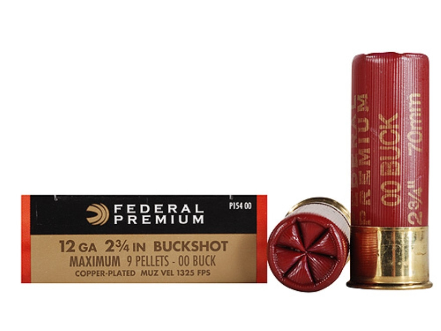 Federal Vital-Shok 12ga 2 3/4", 00 Copper Plated, Box of 5