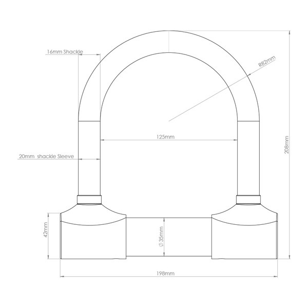 Oxford Products Alarm-D High Security D-Lock with Integral Alarm - 370297