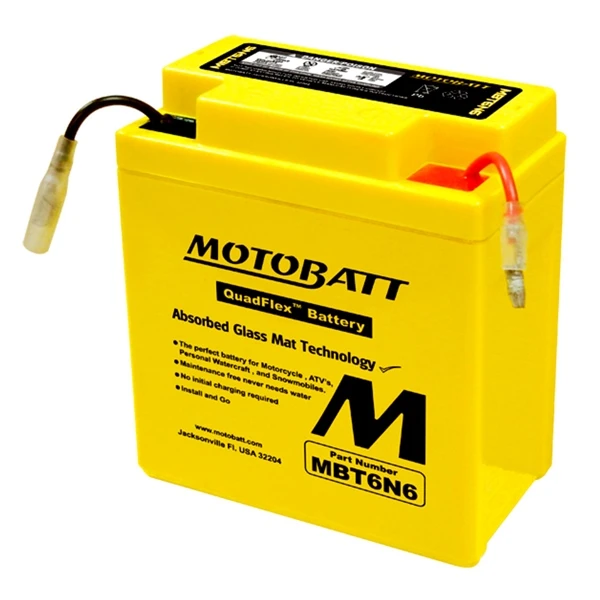 Motobatt Quadflex AGM Battery MBT6N6 - 365064