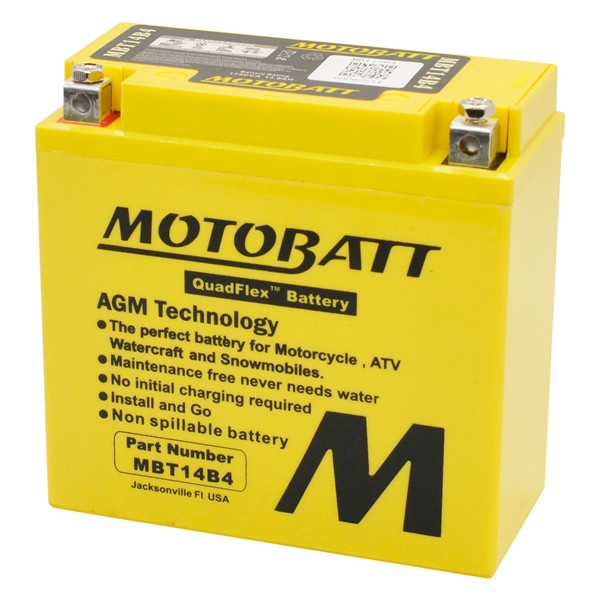 Motobatt Quadflex AGM Battery MBT14B4 - 365117