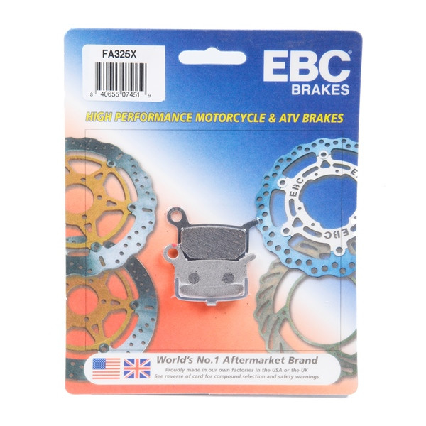 EBC  “X” Series Moto-X Sport & Enduro Brake Pad Organic - Front left, Rear Right, Rear left - 077700