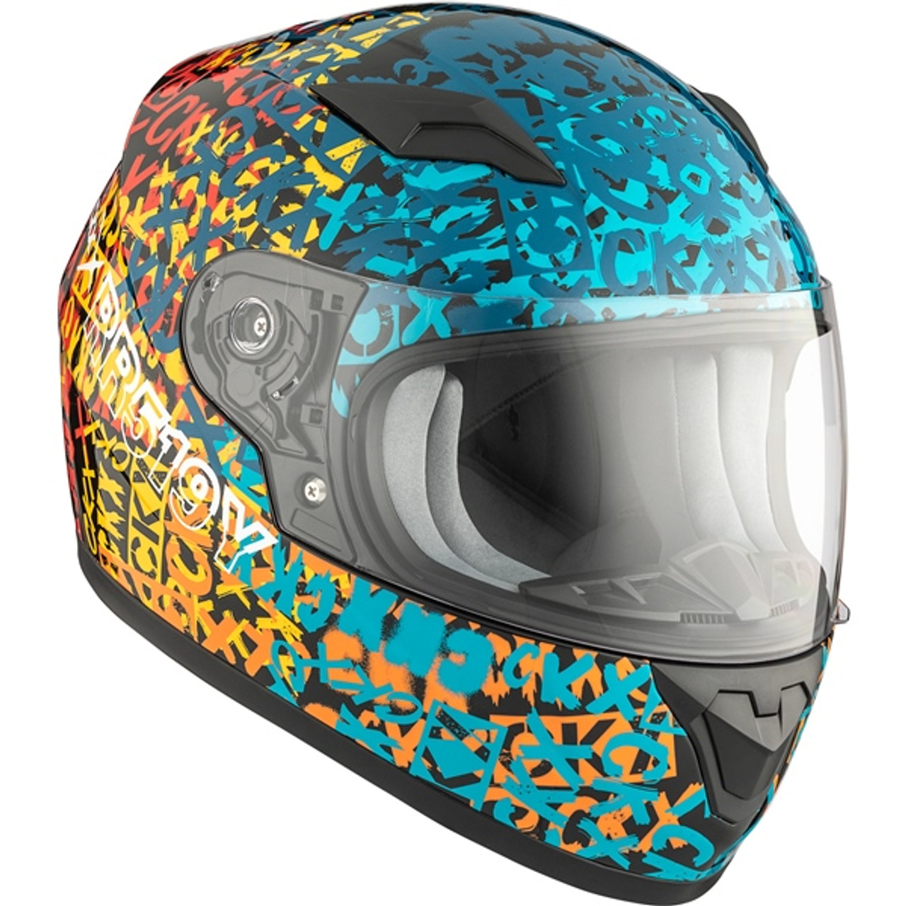 CKX RR519Y Child Full-Face Helmet, Summer Scrawl - Summer - L - 500364