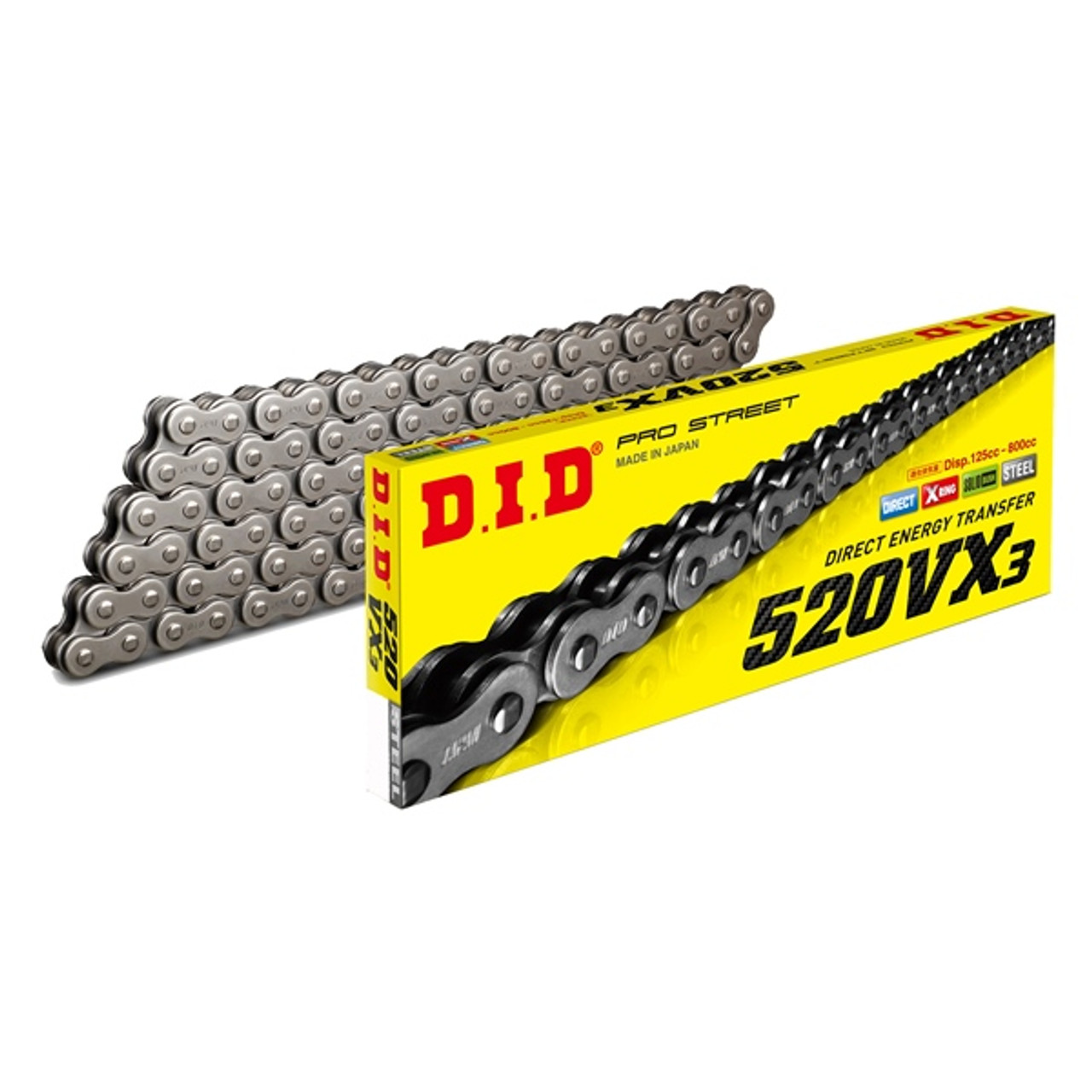 D.I.D Chain - 525VX3 Road & Off-Road X'ring Chain - 079145