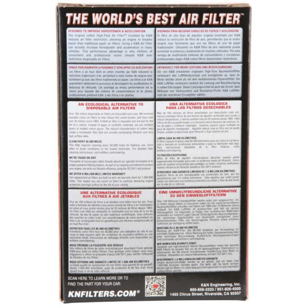 K&N High-Flow OEM Air Filter BMW - 076691