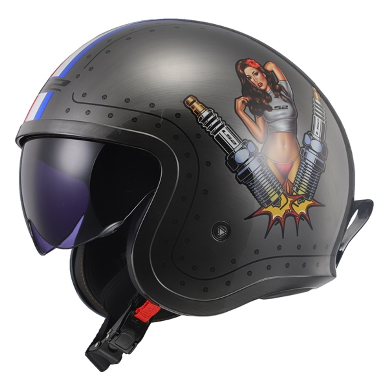 LS2 Spitfire Open-Face Helmet Spark - M - 396443