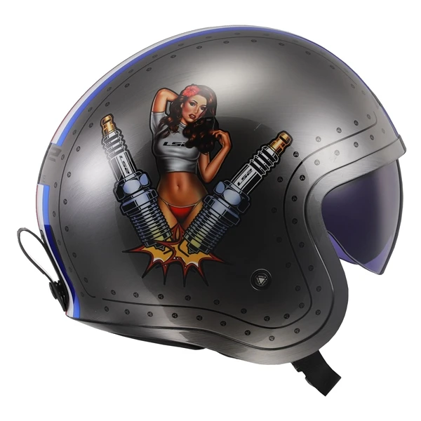 LS2 Spitfire Open-Face Helmet Spark - M - 396443