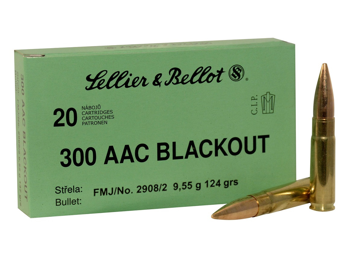 Sellier & Bellot 300 Blackout, 124gr FMJ, Box of 20