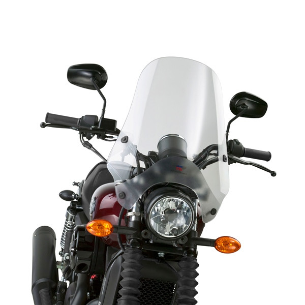 National Cycle Street Shield Windshield, U-Clamp Mount BMW, DUCATI, HARLEY-DAVIDSON, HONDA, INDIAN, KAWASAKI, KTM, MOTO GUZZI, SUZUKI, TRIUMPH, VICTORY, YAMAHA - 005991