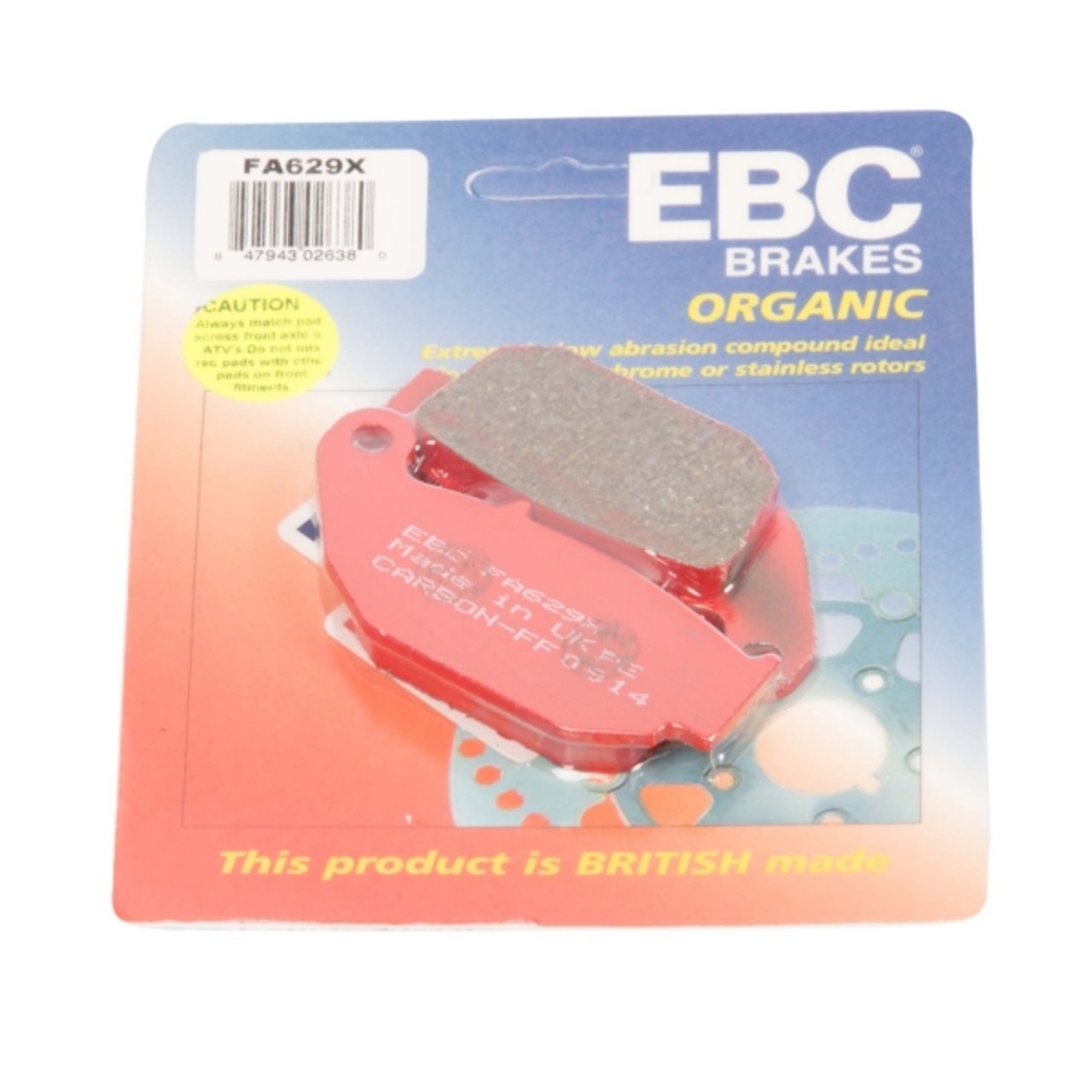 EBC  “X” Series Moto-X Sport & Enduro Brake Pad Carbon graphite - Rear - 107017