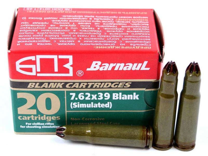 Barnaul 7.62x39 BLANKS, Box of 20