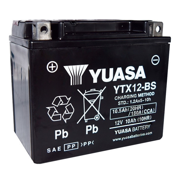 Yuasa Battery Maintenance Free AGM YTX12-BS - 010315