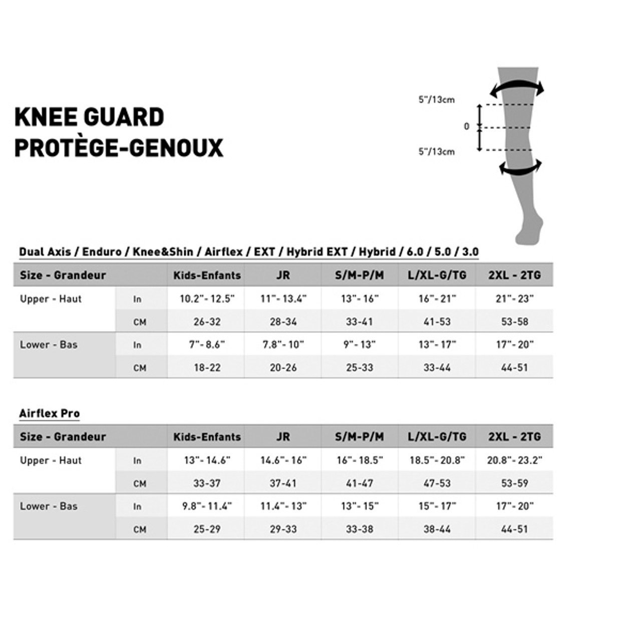 LEATT 3DF Hybrid Ext Knee & Shin Guard Men, Women - 2XL - 410824