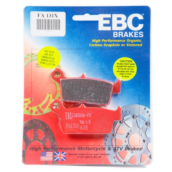 EBC  “X” Series Moto-X Sport & Enduro Brake Pad Organic - Rear Right, Rear left - 007297