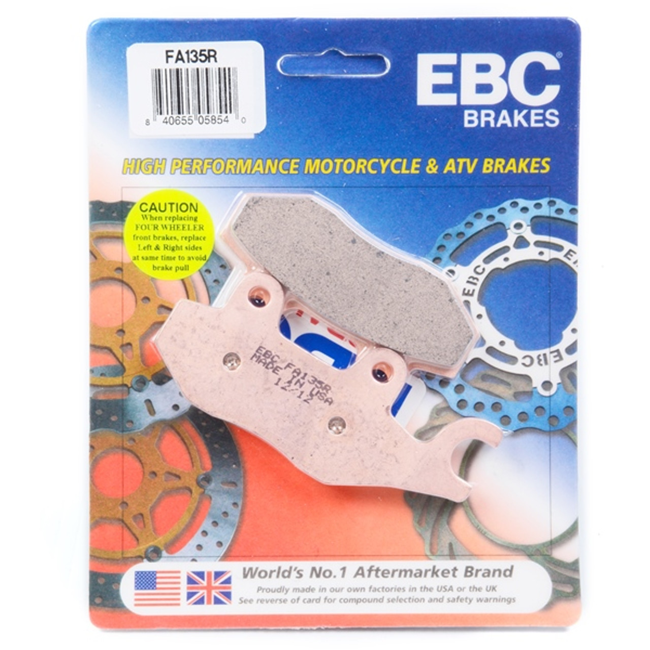 EBC  “R“ Long Life Sintered Brake Pad Sintered metal - Front/Rear - 007298