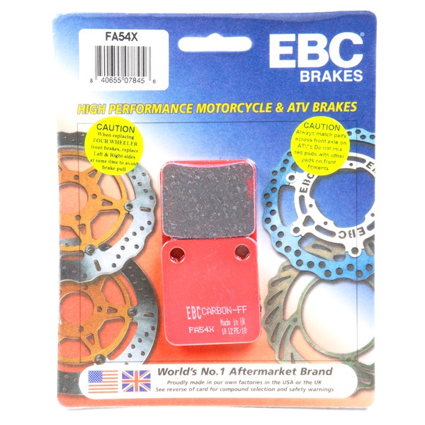 EBC  "X" Carbon Graphite Brake Pad Organic - Left, Right, Front Right, Front left, Rear left, Rear Outer - 007328
