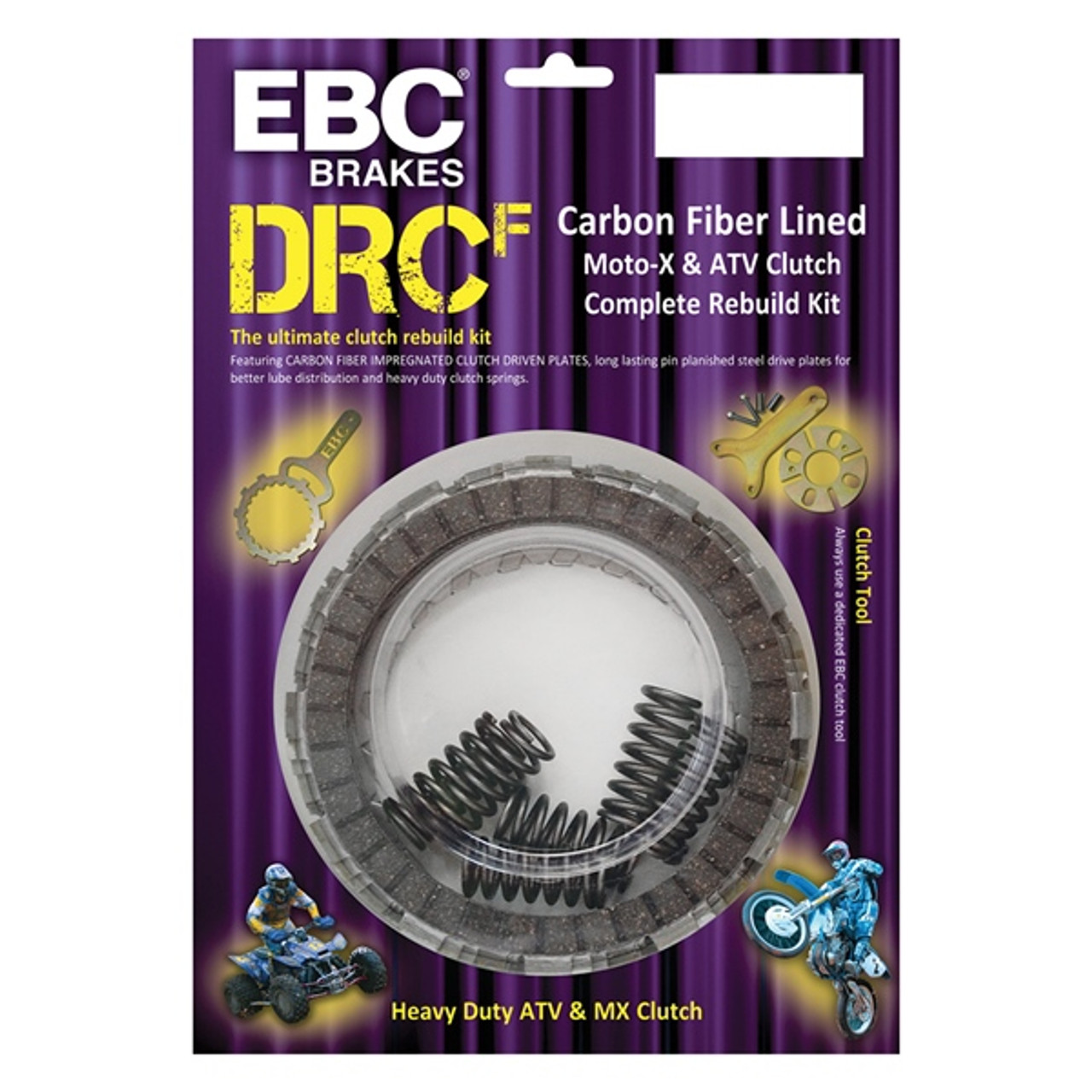 EBC  Clutch Kit - DRCF Series Fits Kawasaki, Fits Suzuki - Carbon fiber - 125088